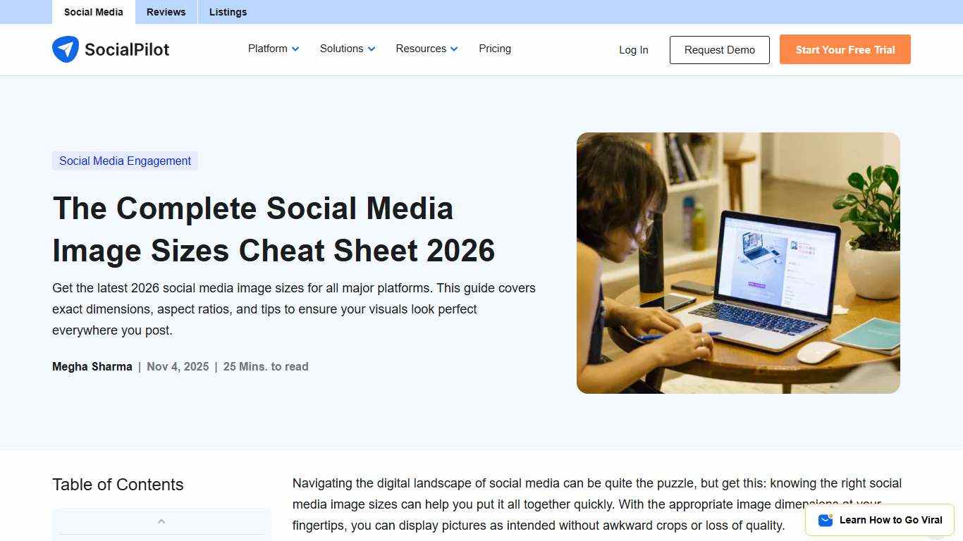 The Complete Social Media Image Sizes Cheat Sheet 2026