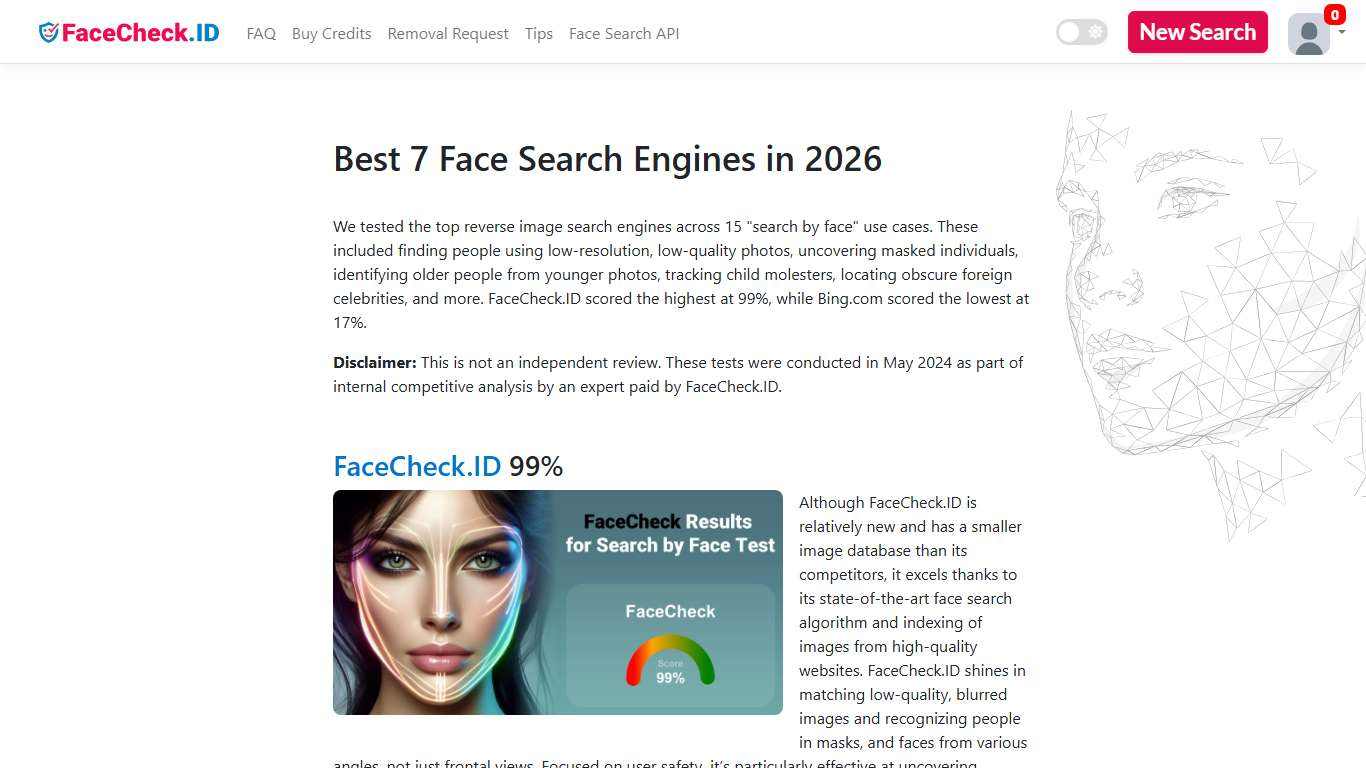 Best 7 Face Search Engines in 2026